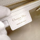 Christian Dior Small Bowling Bag Vibe Handbag, Leather, White, 2-Way