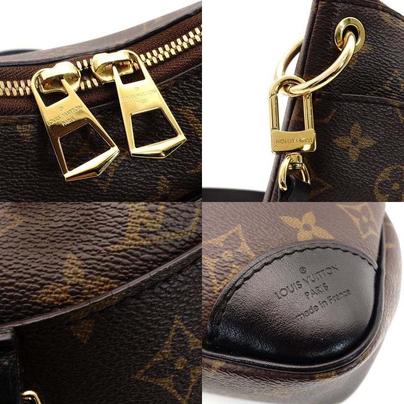 LOUIS VUITTON Odeon NM PM M45353 Monogram Shoulder Bag Brown × Black 7-8-142