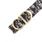 DIOR Dior Jacquard Dior Oblique Belt, Canvas and Leather, Navy, Size 90
