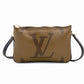Louis Vuitton Giant Monogram Shoulder Bag Brown Logo Leather PVC 7-3-985