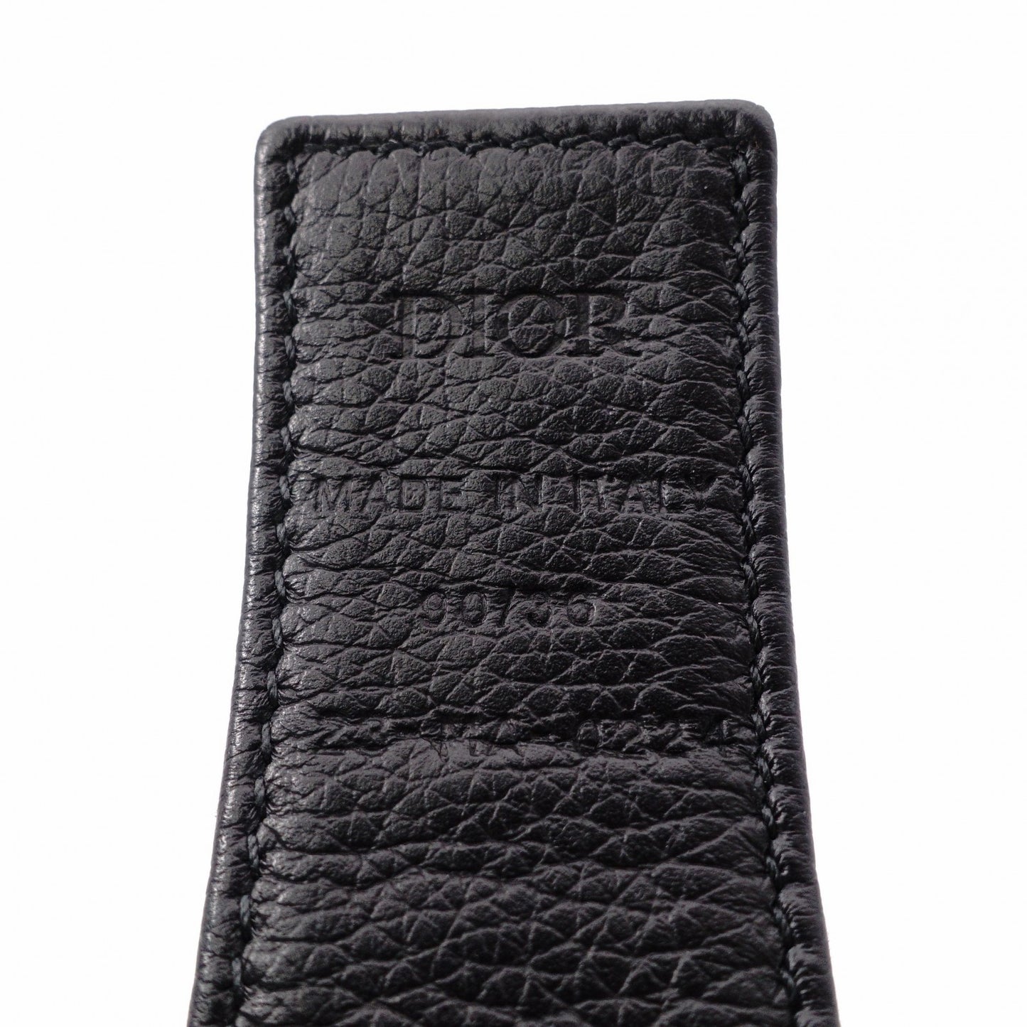 DIOR Dior Jacquard Dior Oblique Belt, Canvas and Leather, Navy, Size 90