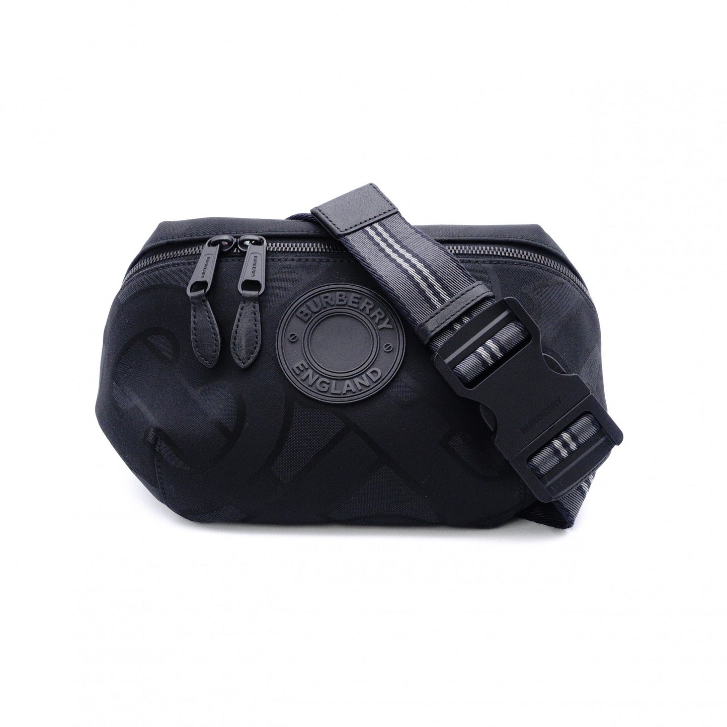 BURBERRY Body Bag, Nylon, Black, Bum Bag, Belt Bag, Black, Unisex, Logo