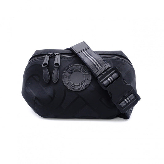 BURBERRY Body Bag, Nylon, Black, Bum Bag, Belt Bag, Black, Unisex, Logo
