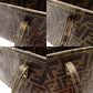 FENDI Zucca Tote Bag Brown Tone Shoulder PVC 7-12-204