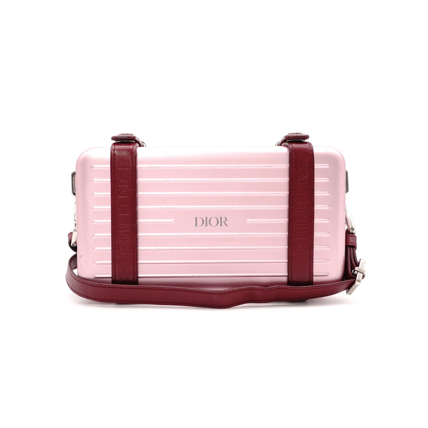 Dior x Rimowa Collaboration Personal Clutch Bag / Shoulder Bag / Aluminum Pink Crossbody