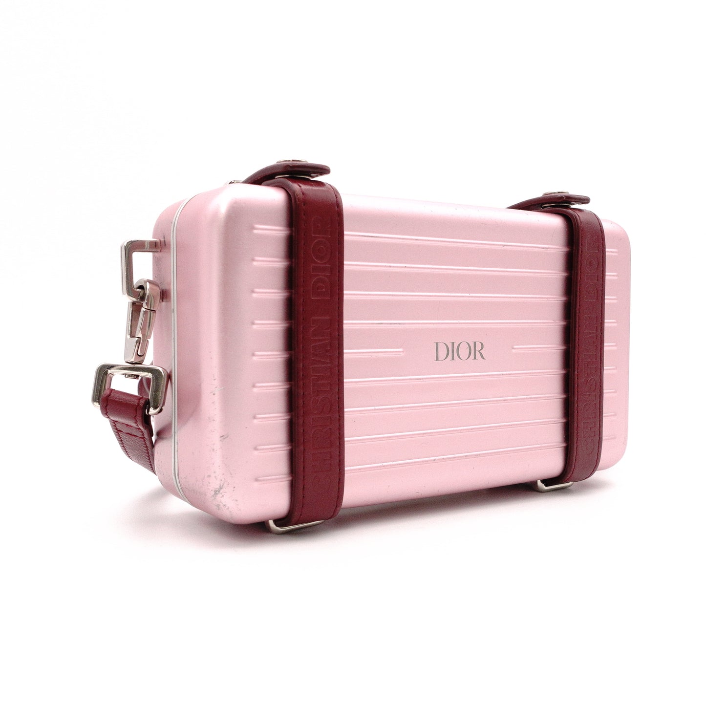 Dior x Rimowa Collaboration Personal Clutch Bag / Shoulder Bag / Aluminum Pink Crossbody