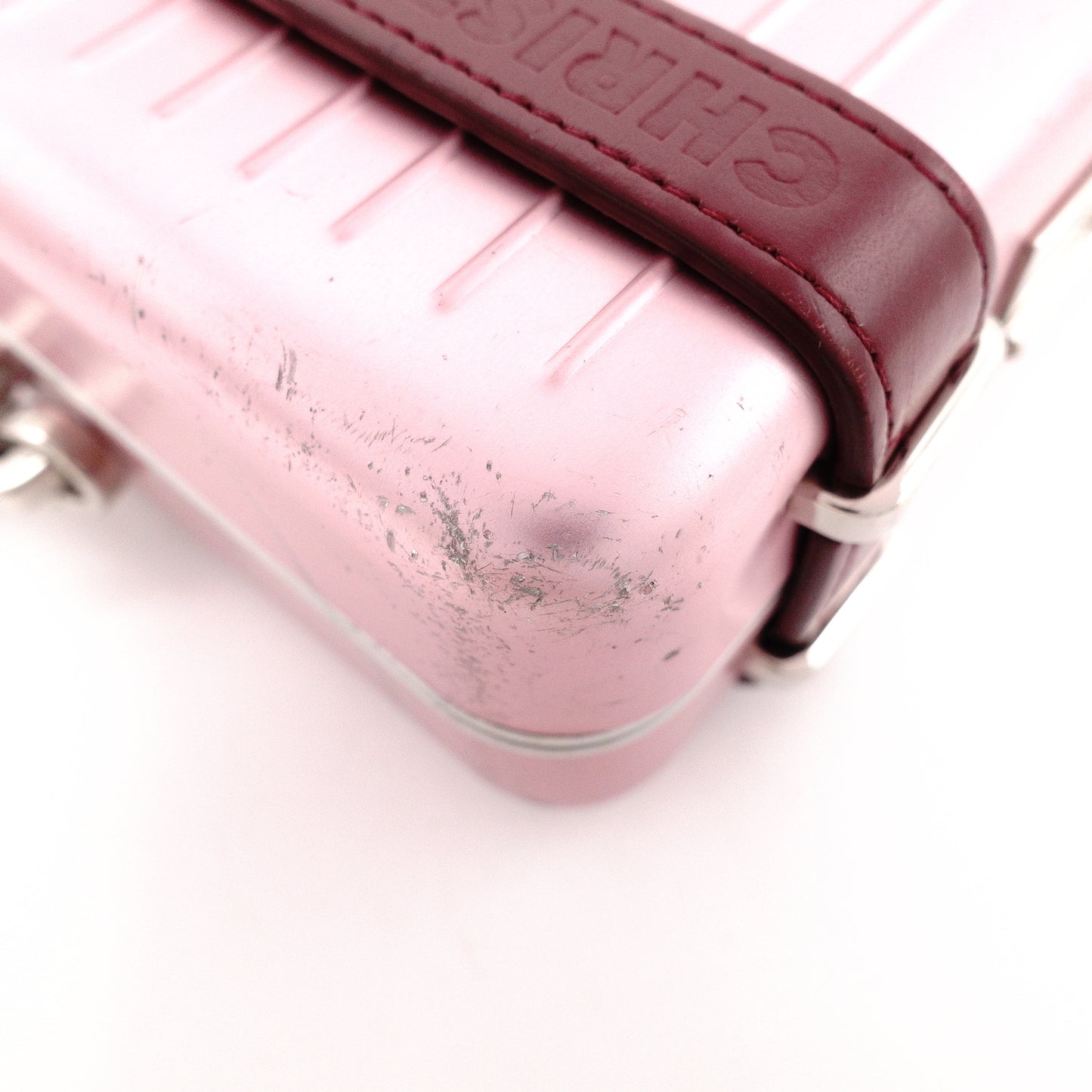 Dior x Rimowa Collaboration Personal Clutch Bag / Shoulder Bag / Aluminum Pink Crossbody