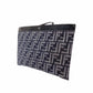 FENDI Zucca Medium Clutch Bag Navy × Black Canvas FF Logo 7N0134 R801561