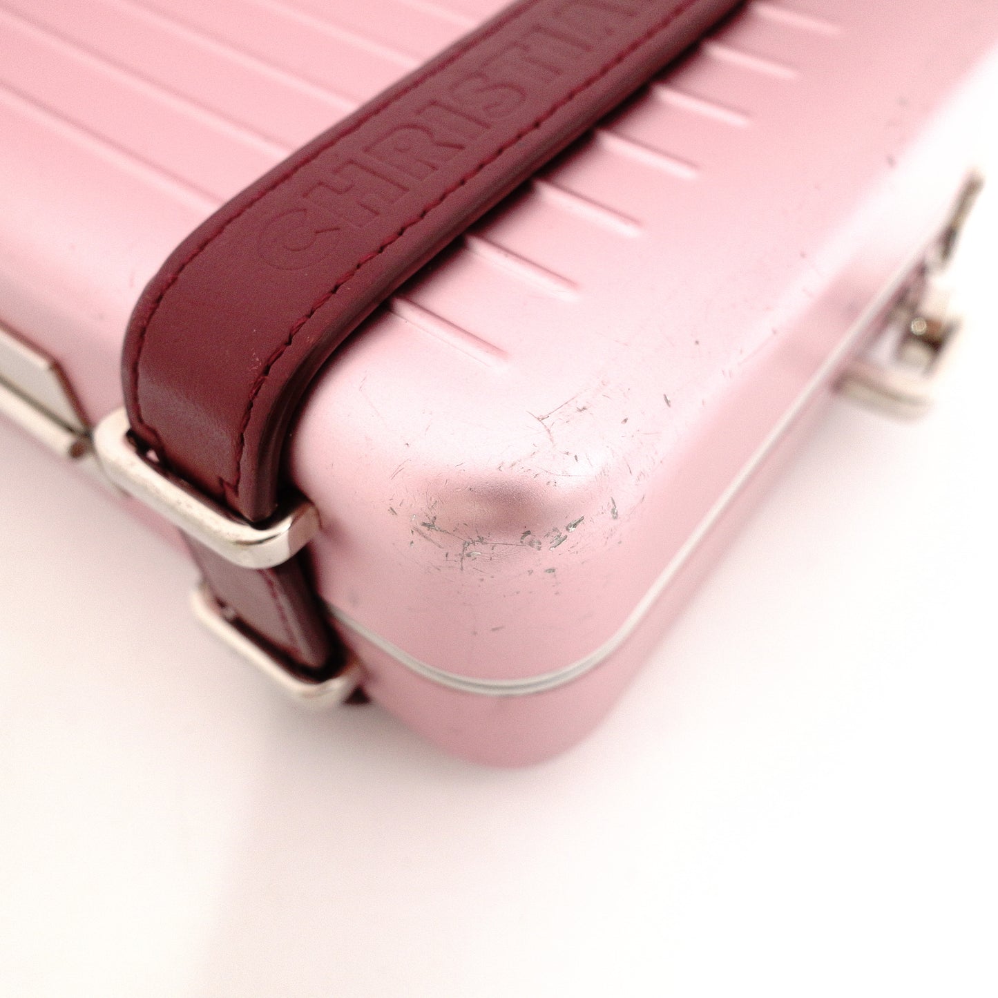 Dior x Rimowa Collaboration Personal Clutch Bag / Shoulder Bag / Aluminum Pink Crossbody