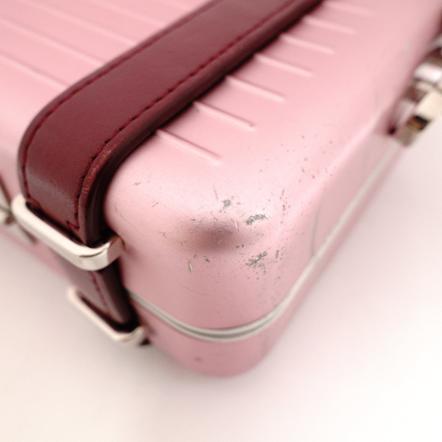 Dior x Rimowa Collaboration Personal Clutch Bag / Shoulder Bag / Aluminum Pink Crossbody