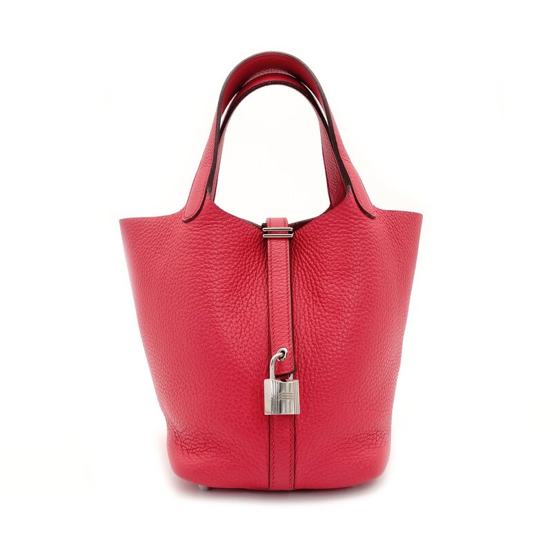 Hermès Picotin Lock PM Rose Mexico Handbag Leather Silver Hardware D Stamped Pink 7-8-194