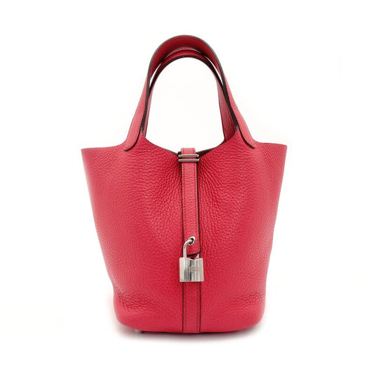 Hermès Picotin Lock PM Rose Mexico Handbag Leather Silver Hardware D Stamped Pink 7-8-194