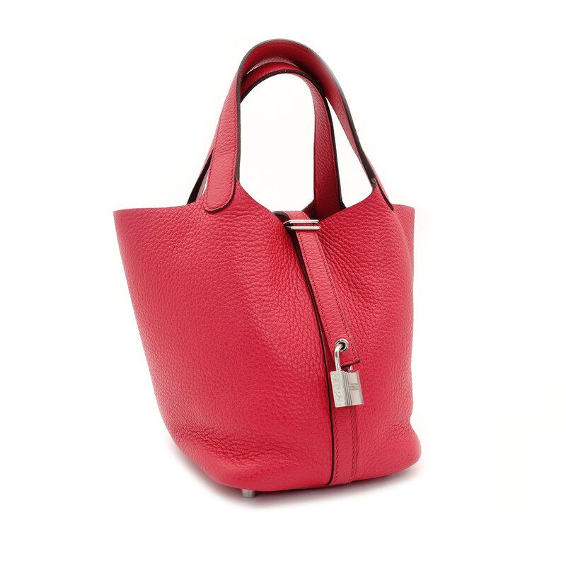 Hermès Picotin Lock PM Rose Mexico Handbag Leather Silver Hardware D Stamped Pink 7-8-194