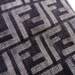 FENDI Zucca Medium Clutch Bag Navy × Black Canvas FF Logo 7N0134 R801561