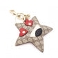 GUCCI Star Motif GG Pattern Charm, Metal/PVC, Beige