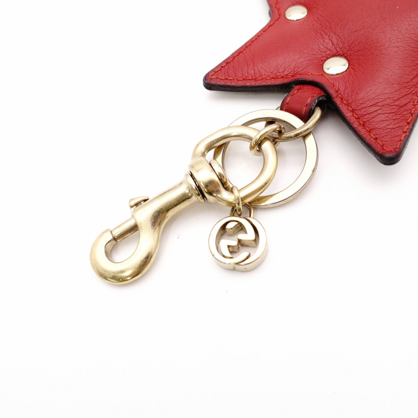 GUCCI Star Motif GG Pattern Charm, Metal/PVC, Beige