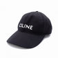 CELINE Baseball Cap, Canvas, Black, Size M