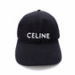 CELINE Baseball Cap, Canvas, Black, Size M