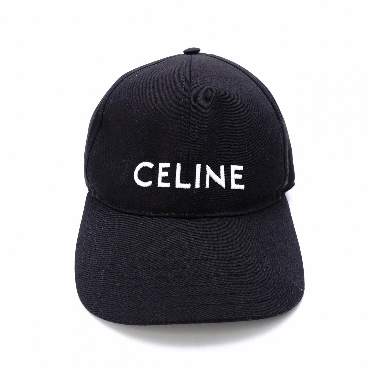 CELINE Baseball Cap, Canvas, Black, Size M