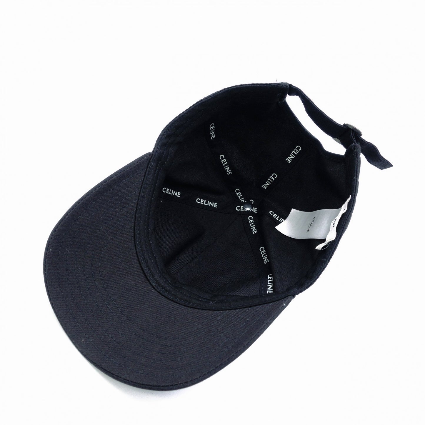 CELINE Baseball Cap, Canvas, Black, Size M