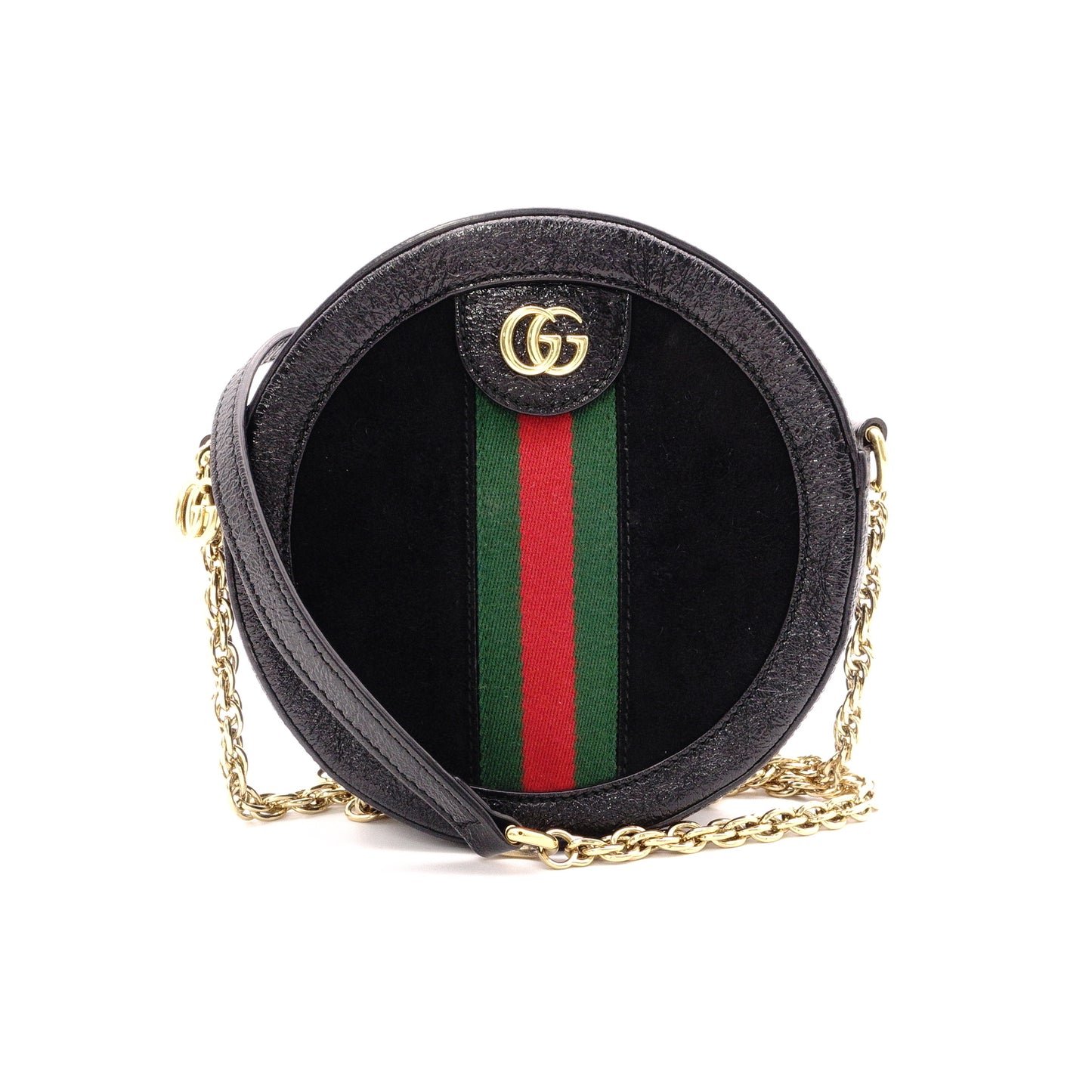 GUCCI GG Marmont Shoulder Bag, Leather, Black, Gold Hardware, Crossbody