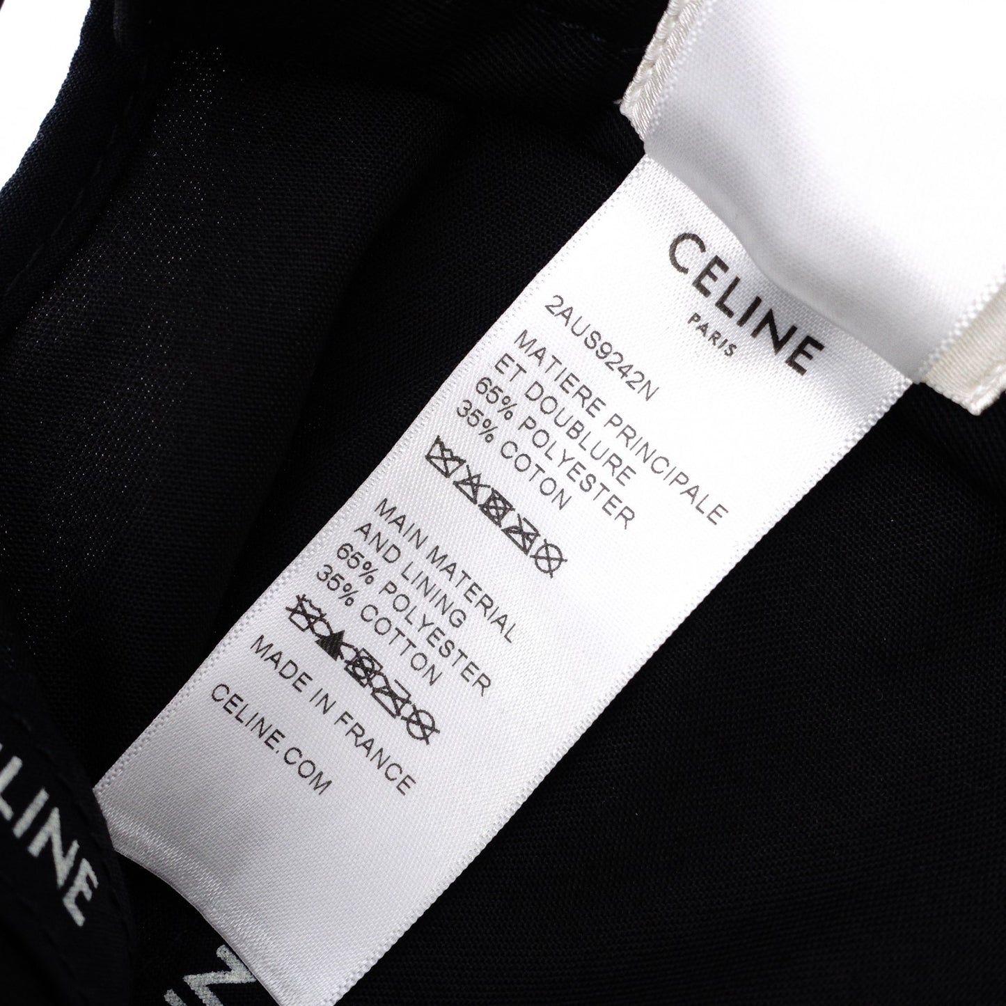CELINE Baseball Cap, Canvas, Black, Size M