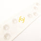 CHANEL Twilly Scarf 100% Silk White Floral Motif White-Tone With Box R801141