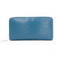 LOUIS VUITTON Zippy Wallet Epi Long Wallet, Leather, Blue