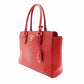 PRADA Saffiano Leather Handbag Red Leather 2-Way Red Gold Hardware Crossbody R801479
