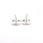 CHANEL Earrings, Metal, Rhinestones, Silver, CC Logo, Comes with Box