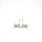 CHANEL Earrings, Metal, Rhinestones, Silver, CC Logo, Comes with Box