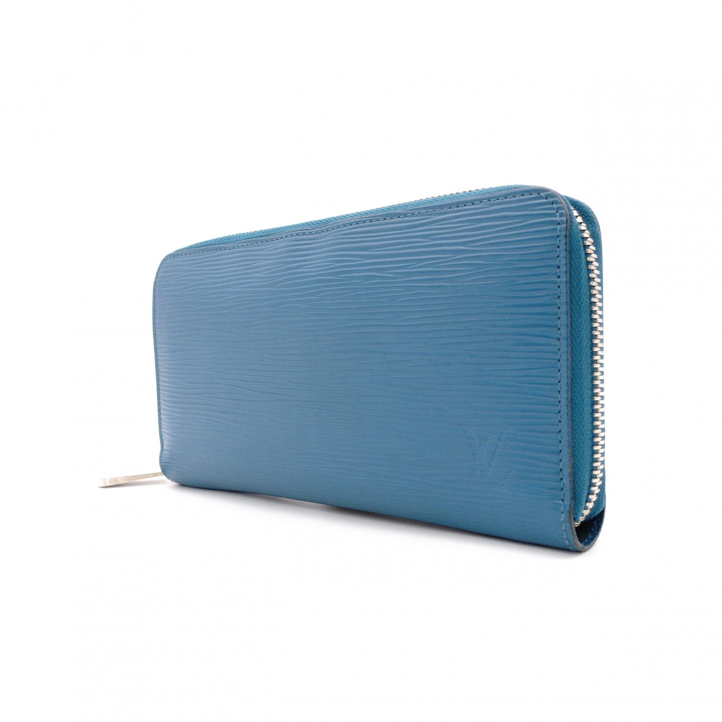 LOUIS VUITTON Zippy Wallet Epi Long Wallet, Leather, Blue