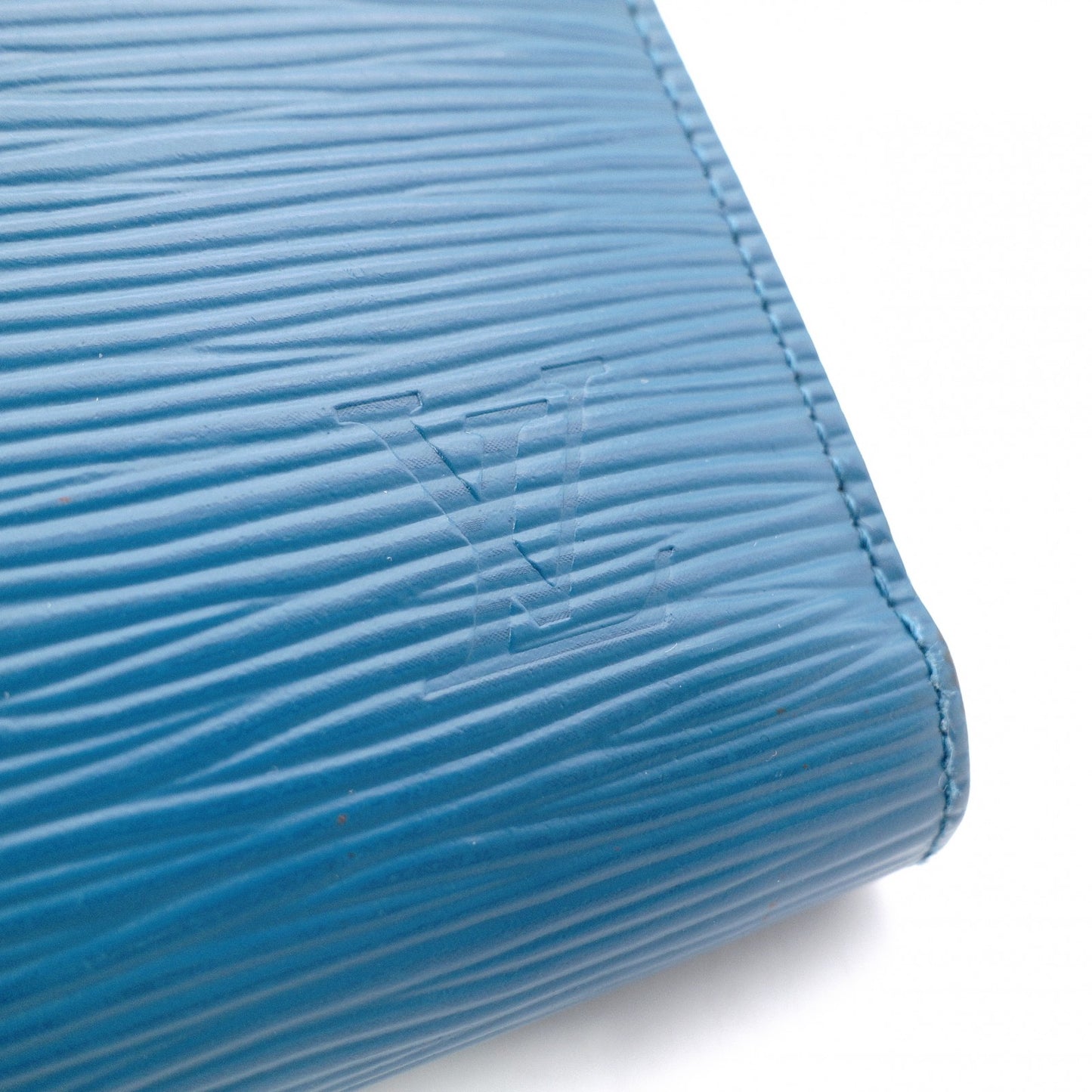 LOUIS VUITTON Zippy Wallet Epi Long Wallet, Leather, Blue