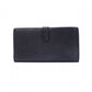 HERMES Béan Soufflé Long Wallet, Leather, Black, Epson, Gold Hardware, □J Stamped