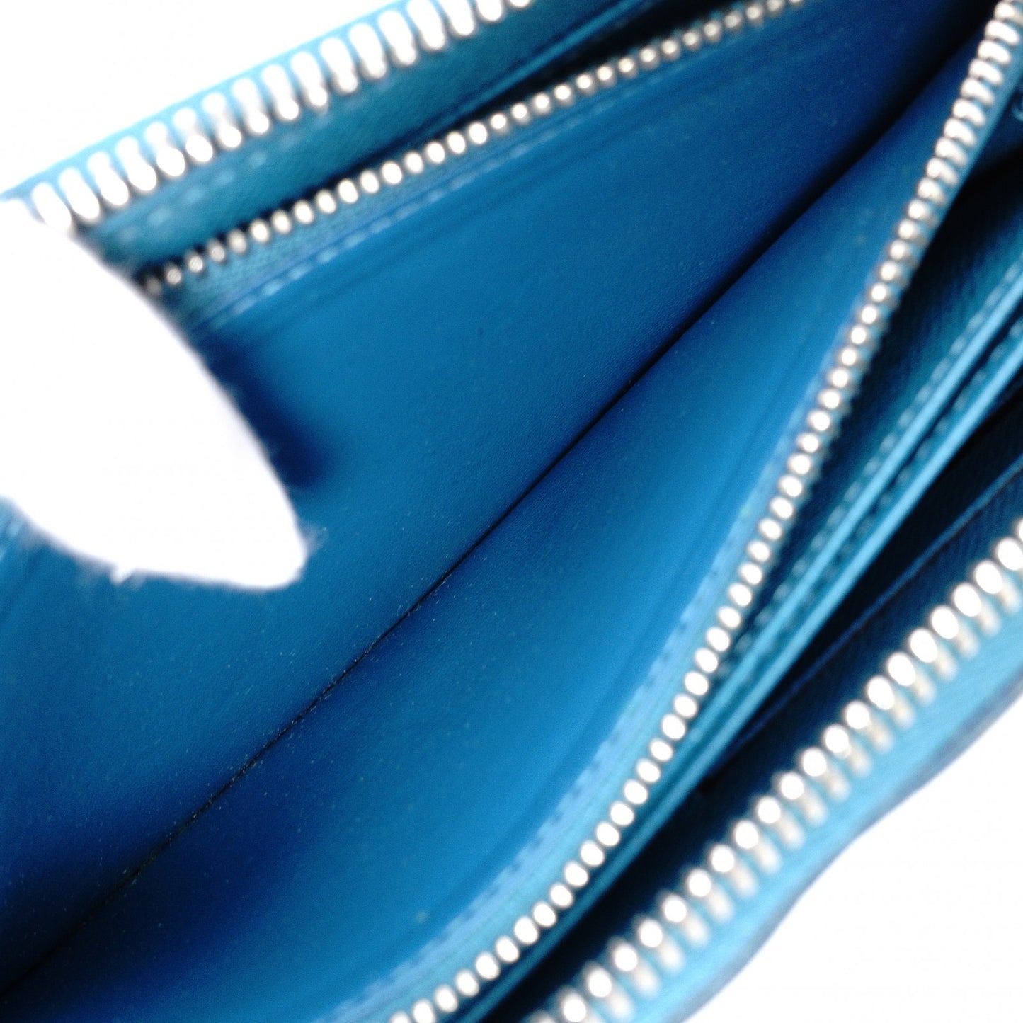 LOUIS VUITTON Zippy Wallet Epi Long Wallet, Leather, Blue