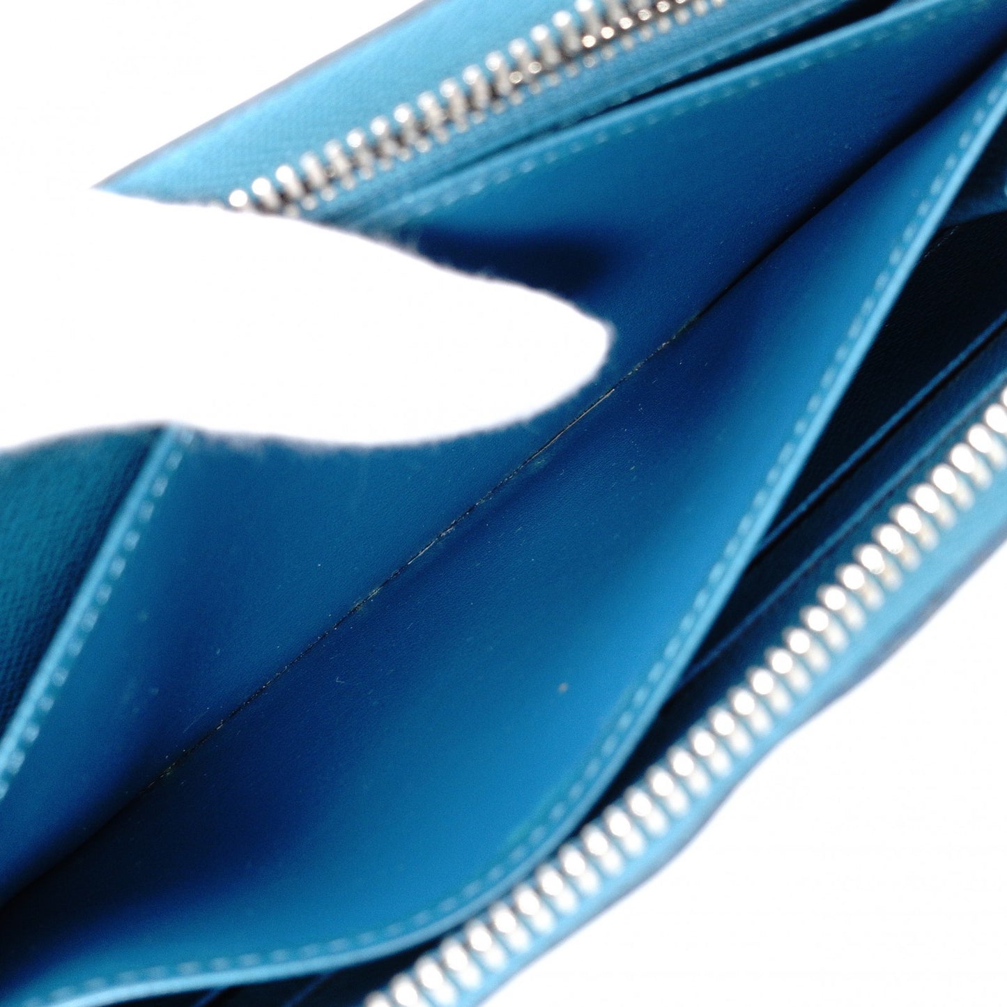 LOUIS VUITTON Zippy Wallet Epi Long Wallet, Leather, Blue