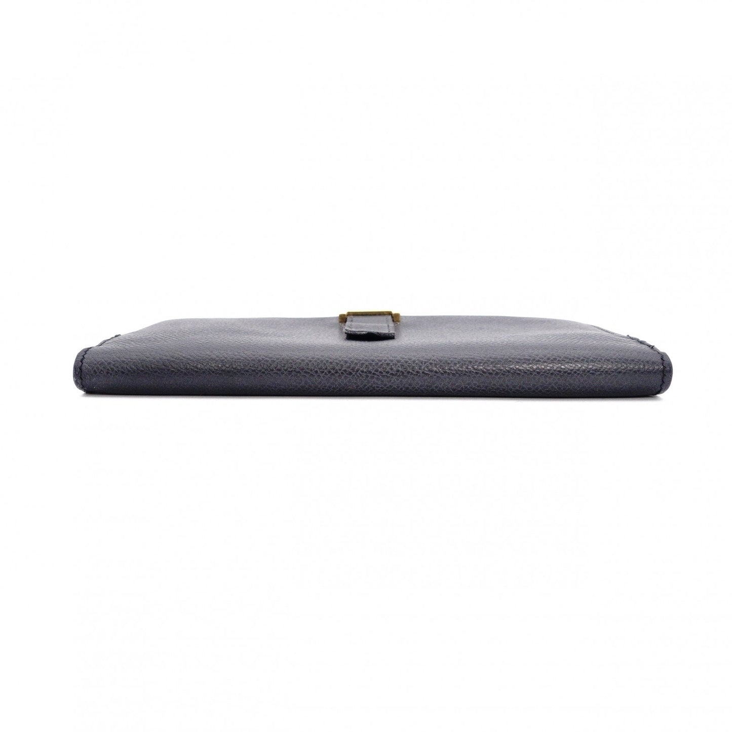 HERMES Béan Soufflé Long Wallet, Leather, Black, Epson, Gold Hardware, □J Stamped