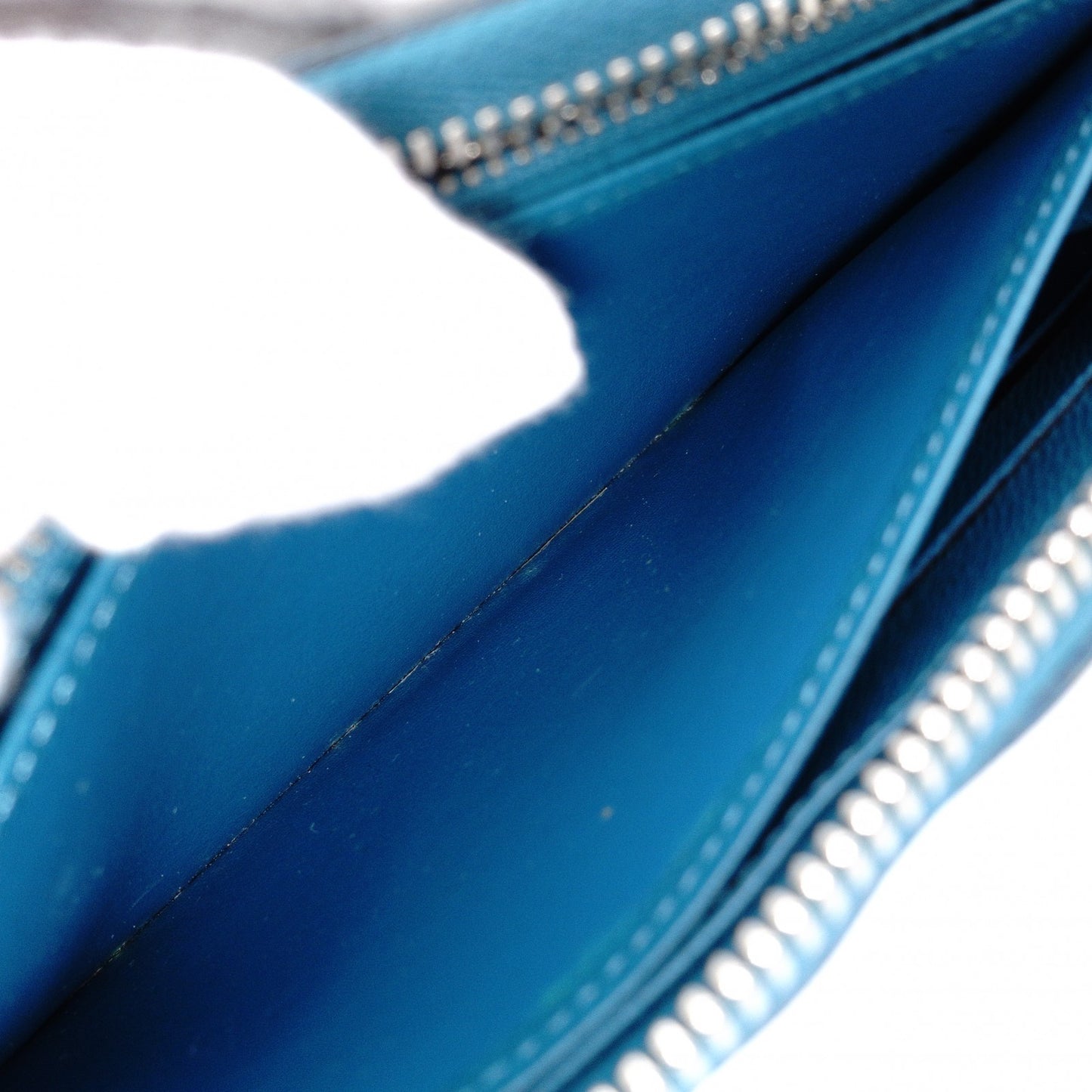 LOUIS VUITTON Zippy Wallet Epi Long Wallet, Leather, Blue