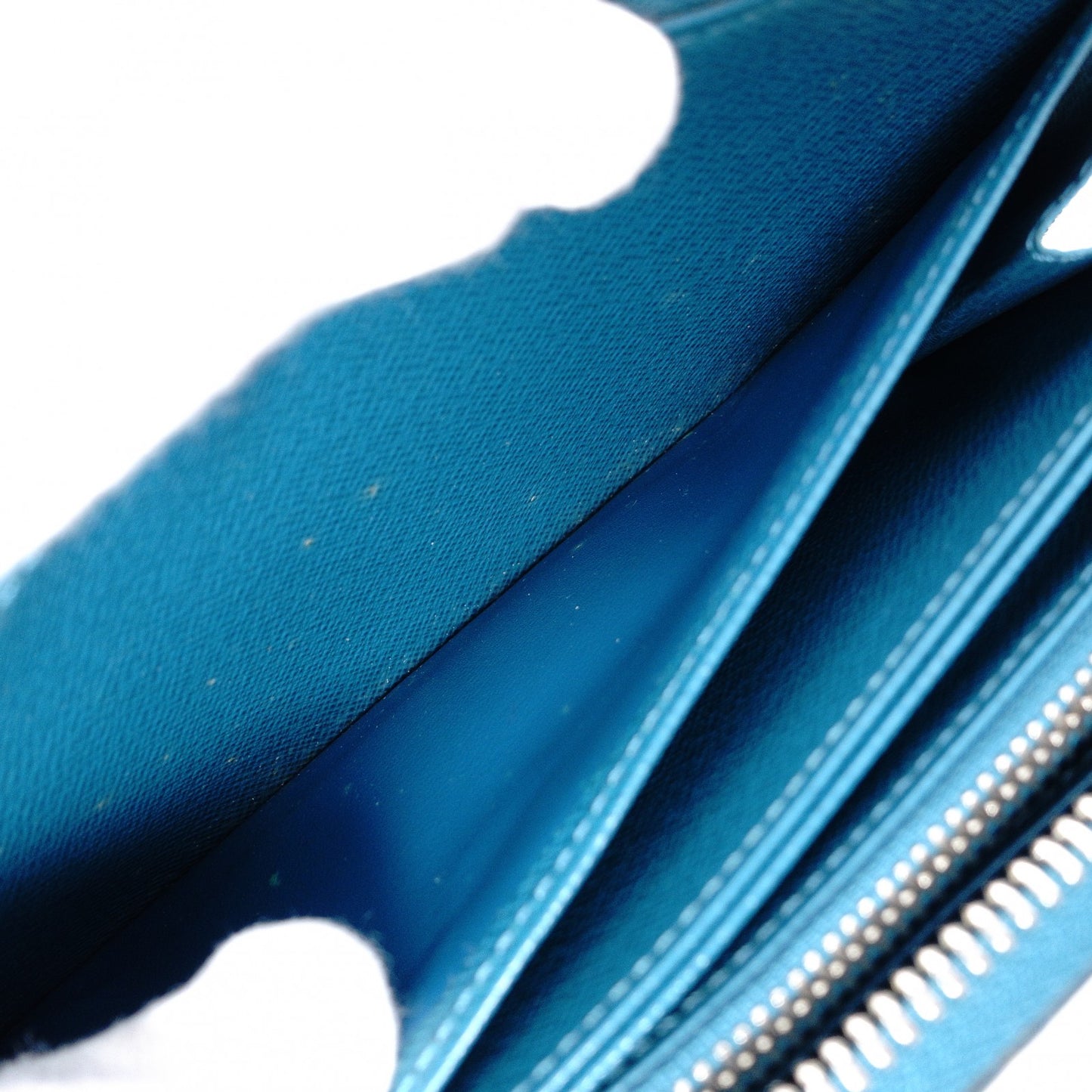 LOUIS VUITTON Zippy Wallet Epi Long Wallet, Leather, Blue