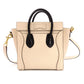 CELINE Luggage Nano Shopper Handbag, Leather, Beige/Black, 2-Way Crossbody