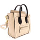 CELINE Luggage Nano Shopper Handbag, Leather, Beige/Black, 2-Way Crossbody