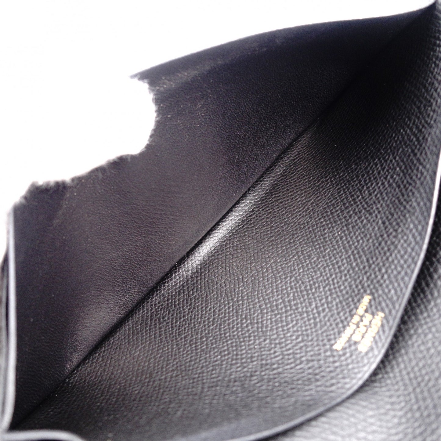 HERMES Béan Soufflé Long Wallet, Leather, Black, Epson, Gold Hardware, □J Stamped