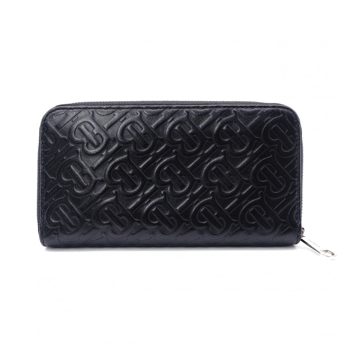 BURBERRY TB Monogram Long Wallet, Leather, Black
