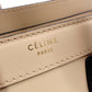 CELINE Luggage Nano Shopper Handbag, Leather, Beige/Black, 2-Way Crossbody