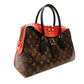 LOUIS VUITTON Tuileries Tote Bag 2-Way Brown × Red Handbag PVC Leather Monogram R801370