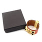 Hermès HERMES Collier de Chien Orange × Gold Bangle Bracelet Leather □Q Stamped 7-3-997