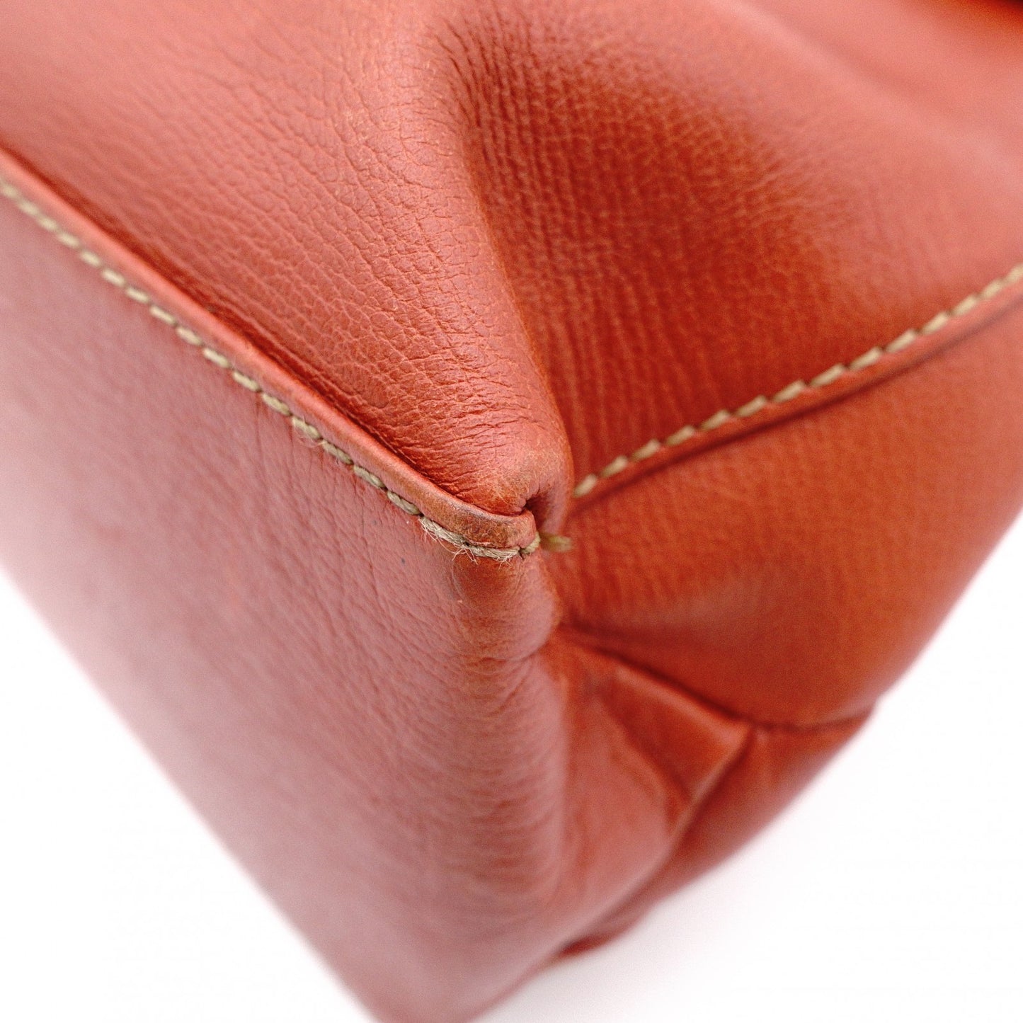 LOEWE Velázquez Handbag, Leather, Orange, 2-way, Gold Hardware, Vintage, Shoulder Bag