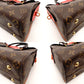 LOUIS VUITTON Tuileries Tote Bag 2-Way Brown × Red Handbag PVC Leather Monogram R801370