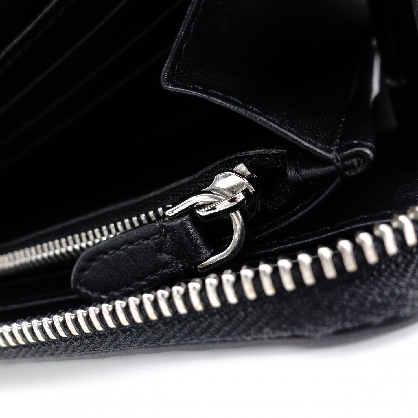 BURBERRY TB Monogram Long Wallet, Leather, Black