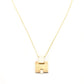 Hermès HERMES Irene Necklace Off-White × Gold H Logo H Ash 7-6-449